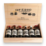 Kit 6 Vinhos Mil Demonios Infierno Com Caixa de Madeira