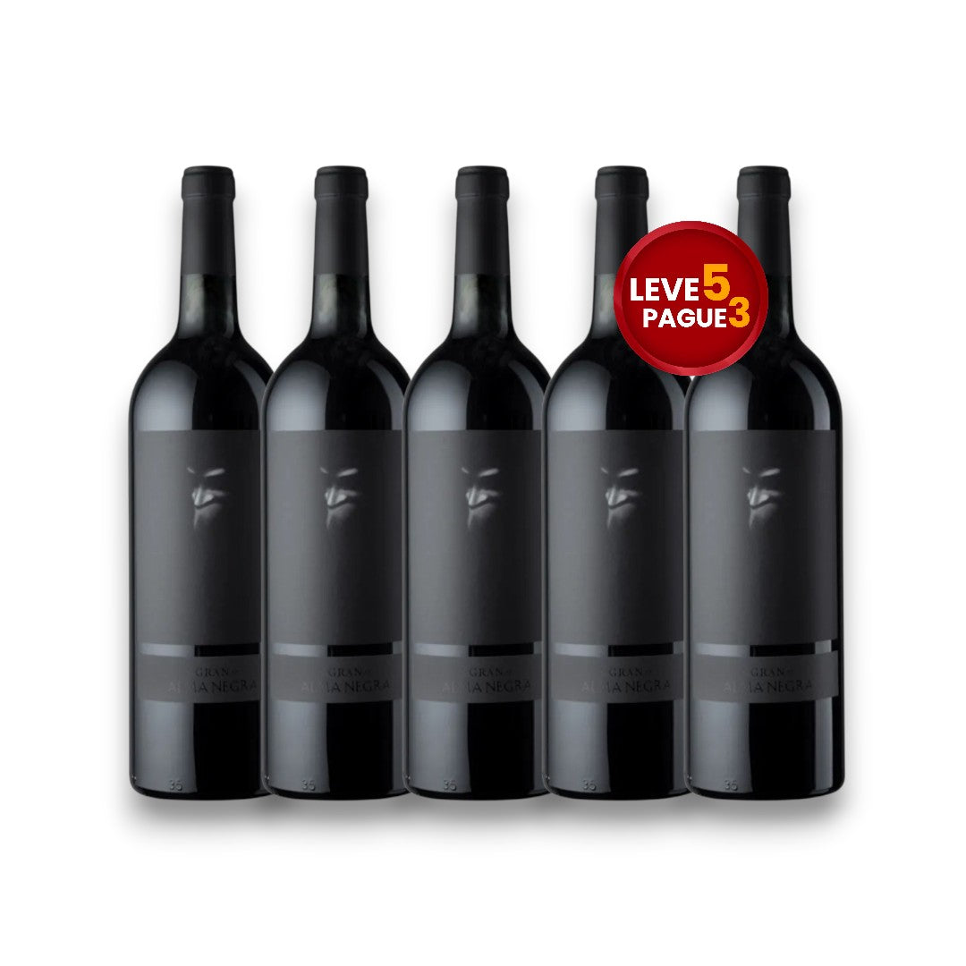 Leve 5 Pague 3 Vinho Gran Alma Negra 750ml