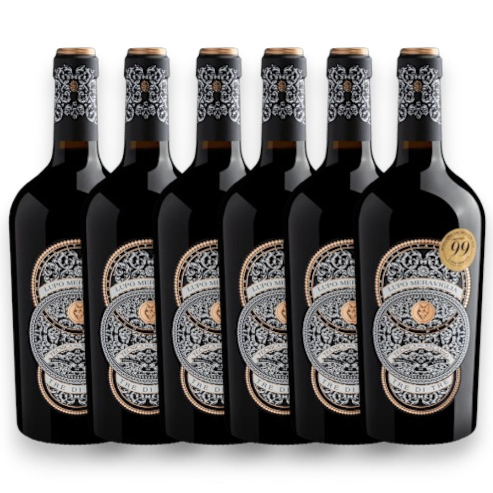 Kit 6 Vinho Lupo Meraviglia Tre di Tre Rosso di Puglia IGT 2023