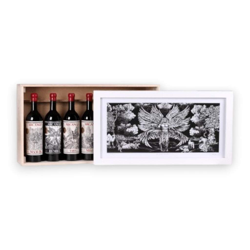 Kit 7 Vinhos Los Arcangeles Com Caixa de Madeira